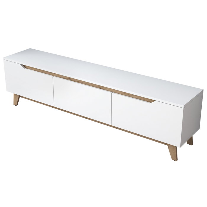 Hanah Home Soporte de TV D1 - 2472 Blanco y Nogal